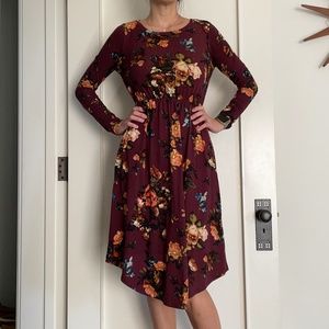 Jersey high low dress long sleeve Reborn J XS